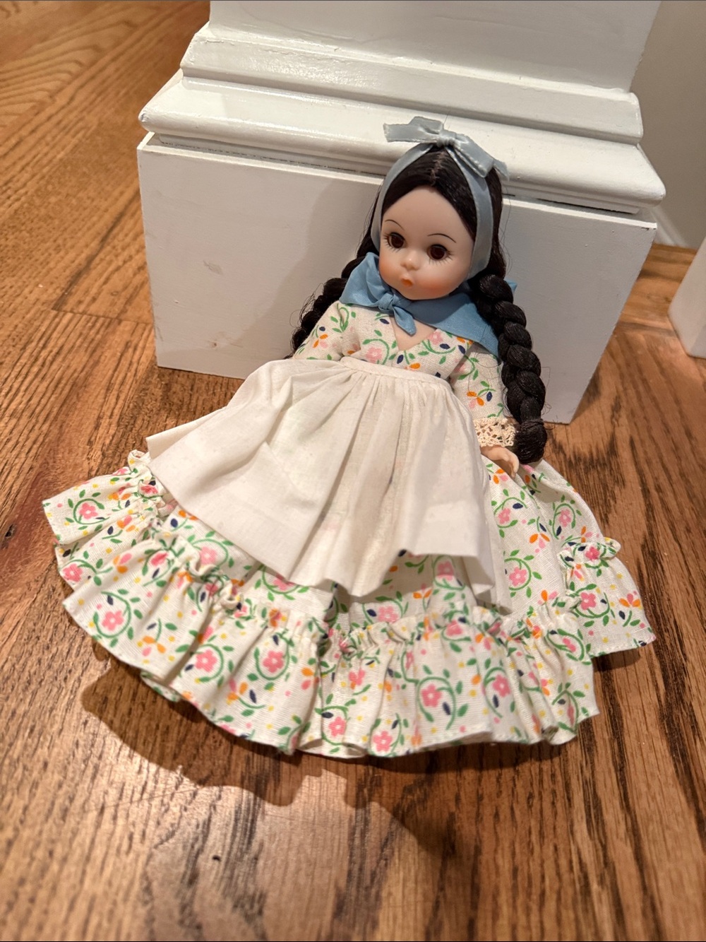 Madame Alexander Argentina Doll in White Floral Dress with Blue Headband